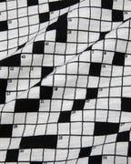 crossword print on a white background