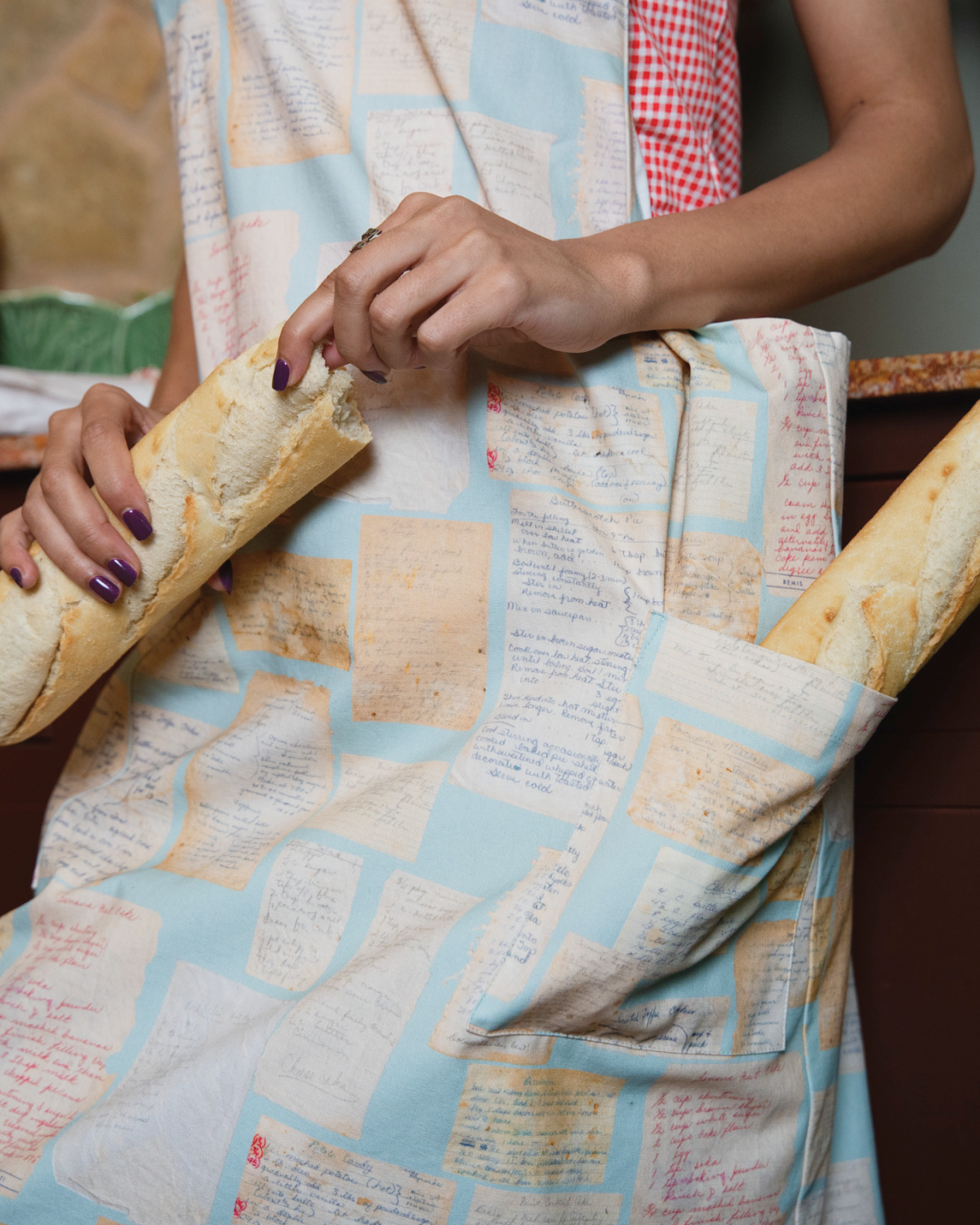 Edith Vintage Recipe Cross Back Apron