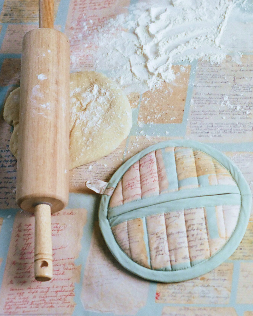 Edith Vintage Recipe Hot Pad Set