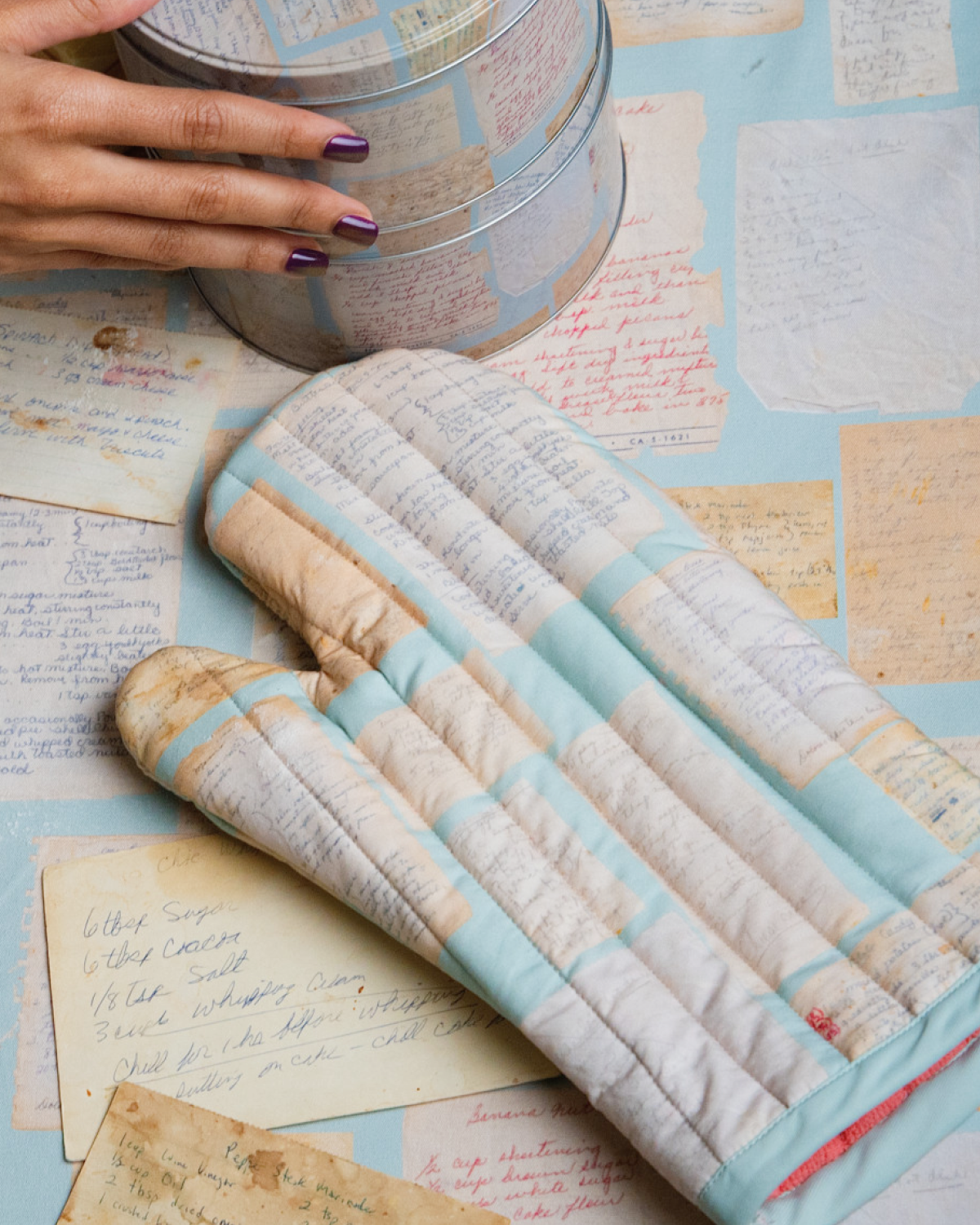 Edith Vintage Recipe Hot Pad Set