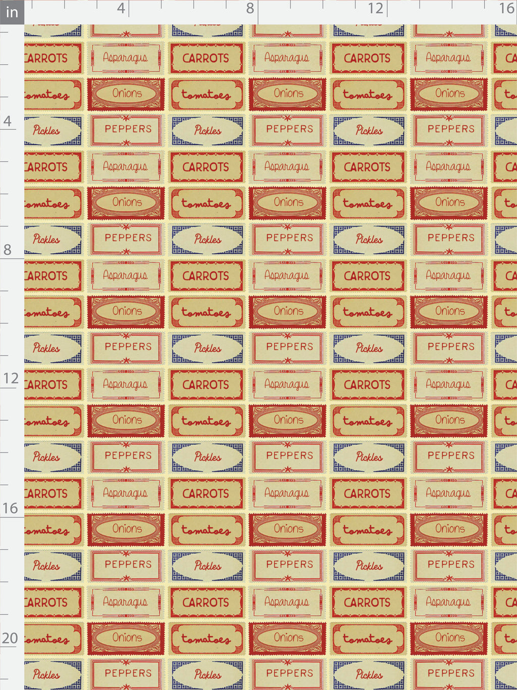 Pearl Pantry Jar Label Canvas Fabric