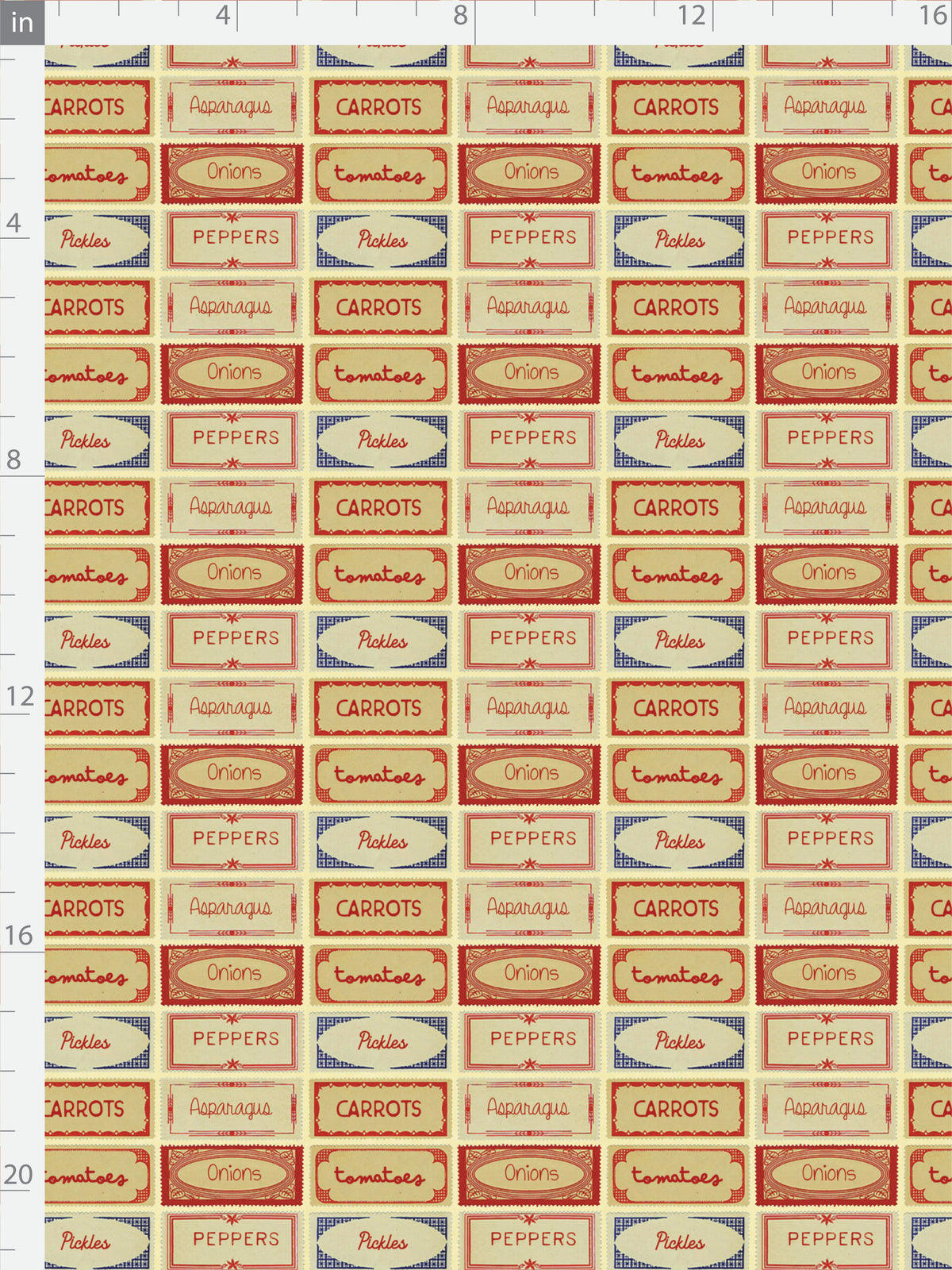 Pearl Pantry Jar Label Canvas Fabric