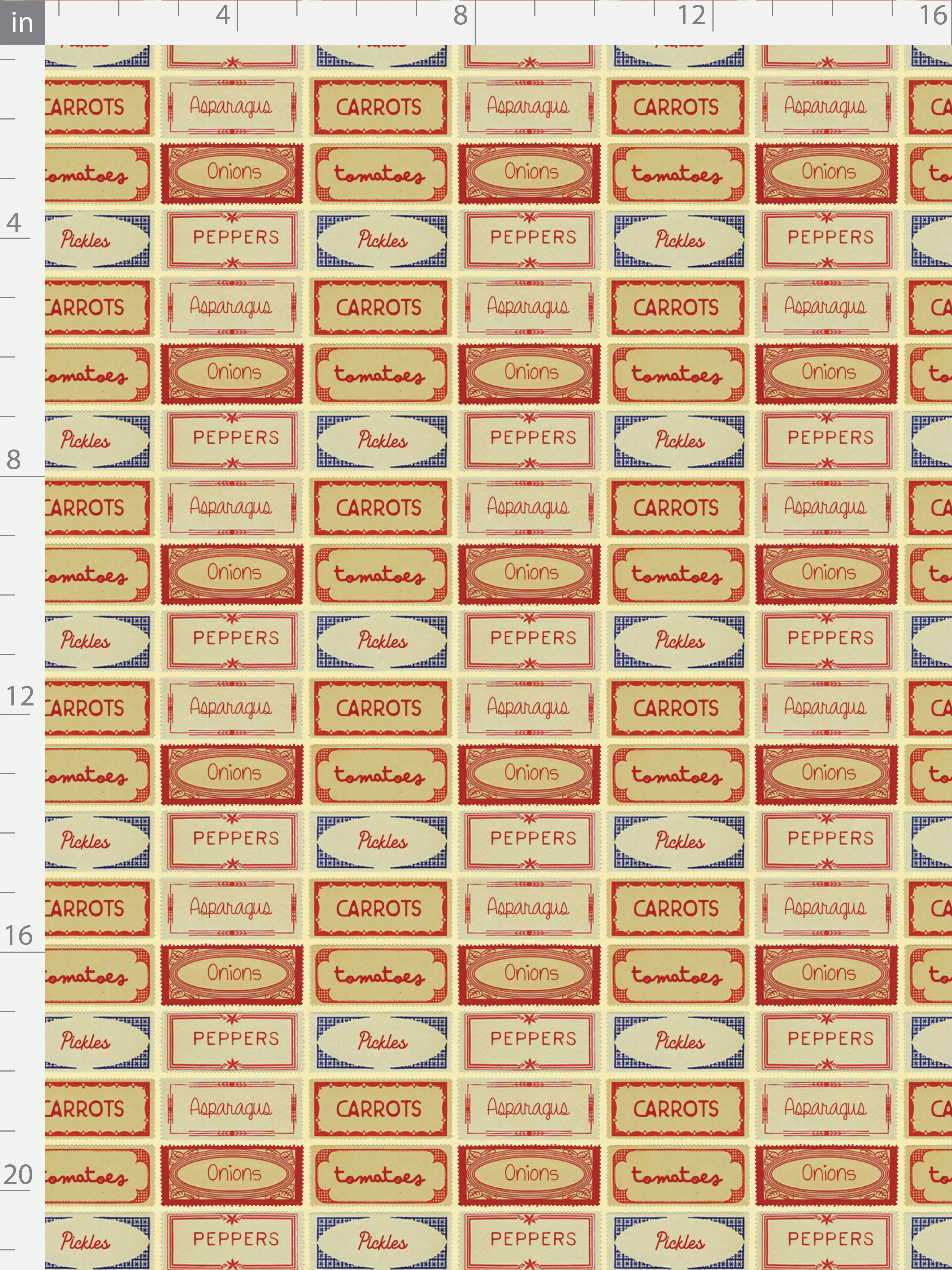 Pearl Pantry Jar Label Canvas Fabric