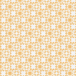 Quilt Blocks Yellow Quilting Cotton Fabric