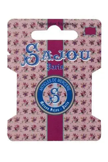 Patterned Sajou Paris thread/ ribbon storage card on a white background