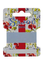 Thread storage card with a floral design and 'Sajou Paris' branding on a white background