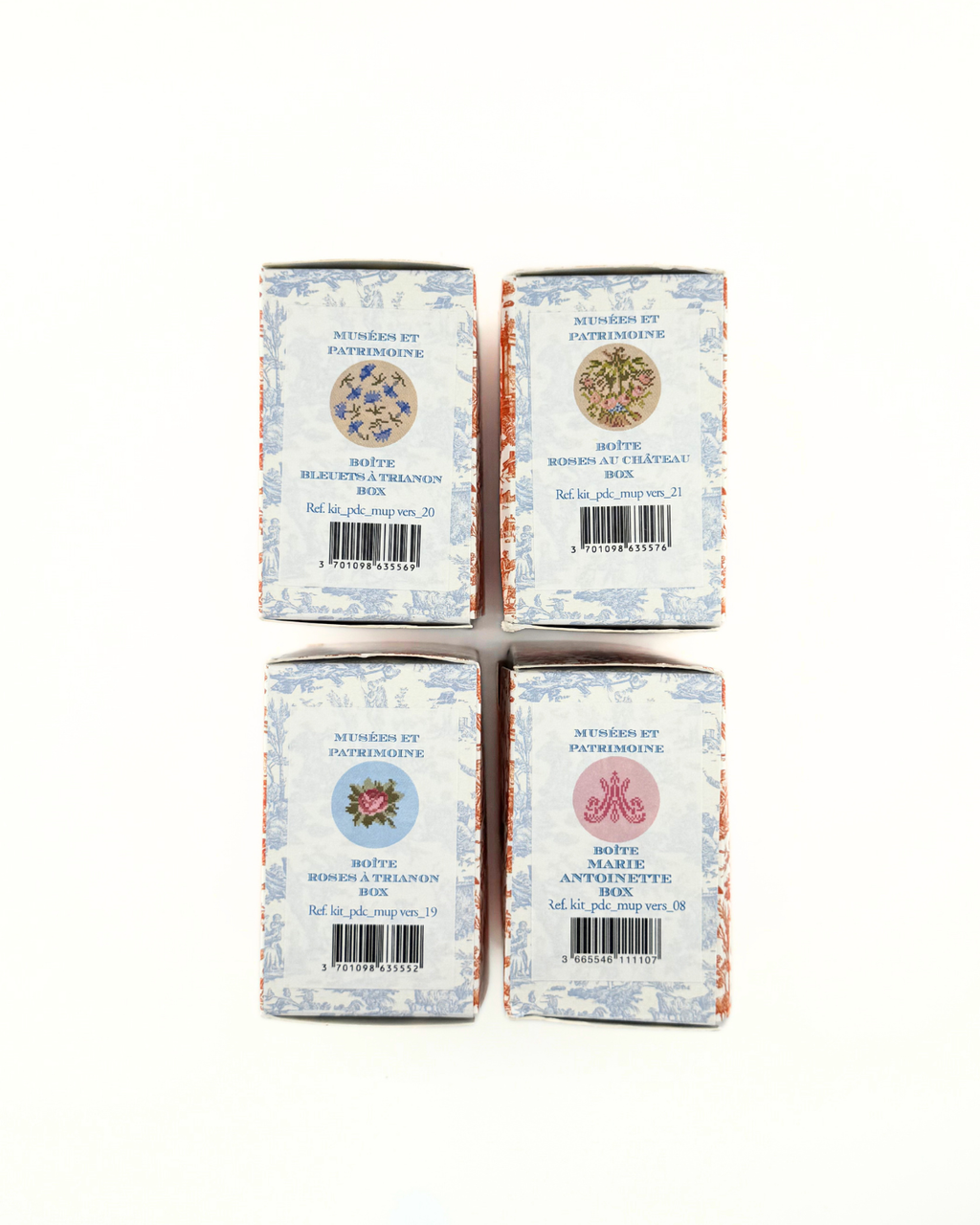 Sajou Cross Stitch Kits- Marie Antoinette 4 Round Boxes