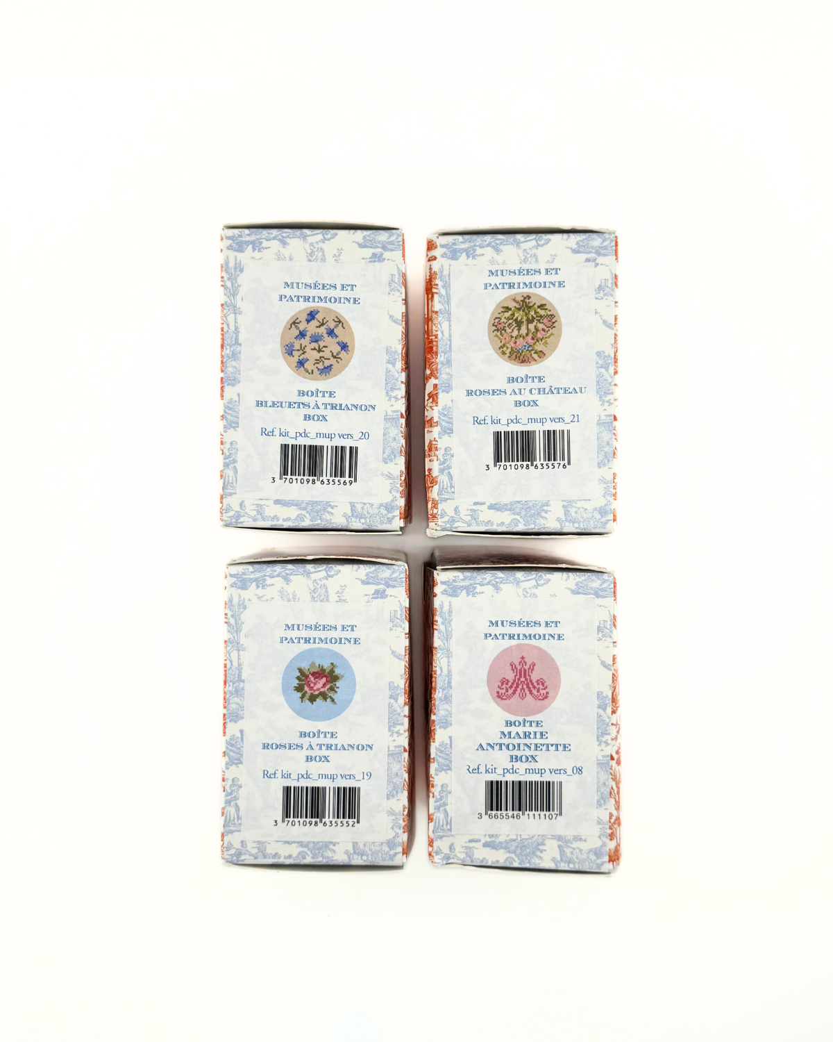 Sajou Cross Stitch Kits- Marie Antoinette 4 Round Boxes