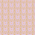 Squares Gold on Pink Quilting Cotton Fabric