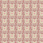 Squares - White/Red Quilting Cotton Fabric