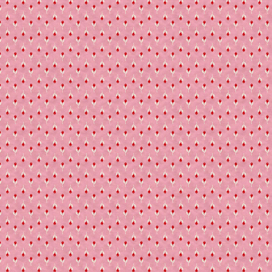 Stitched Tulips Quilting Cotton Fabric