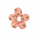 Floral patterned scrunchie on a white background