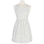 Floral apron on a white backdrop