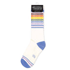 Bookworm - Vintage Rainbow repeat Gym Crew Socks