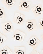 Stickers with 'This Took Too Long Forever' text and flower design on a white background