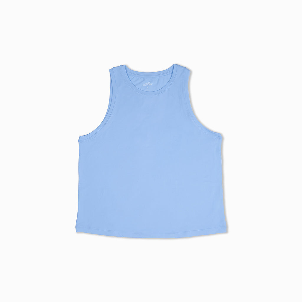 Light blue tank top on a white background