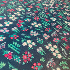 Floral pattern on a dark blue background