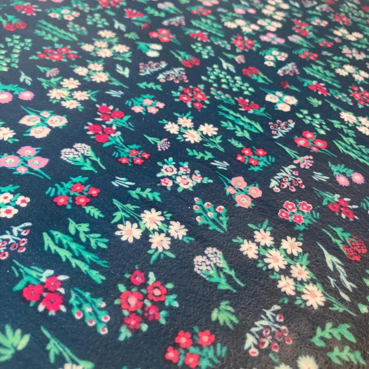 Floral pattern on a dark blue background