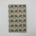 Fabric with floral pattern on a plain background