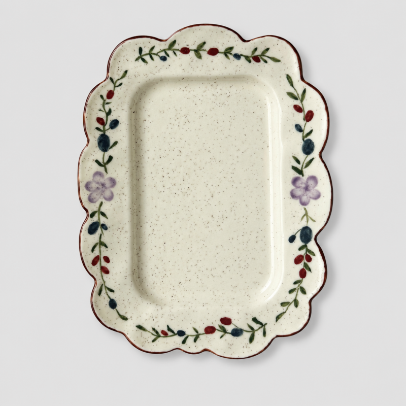 Floral Snack Plate