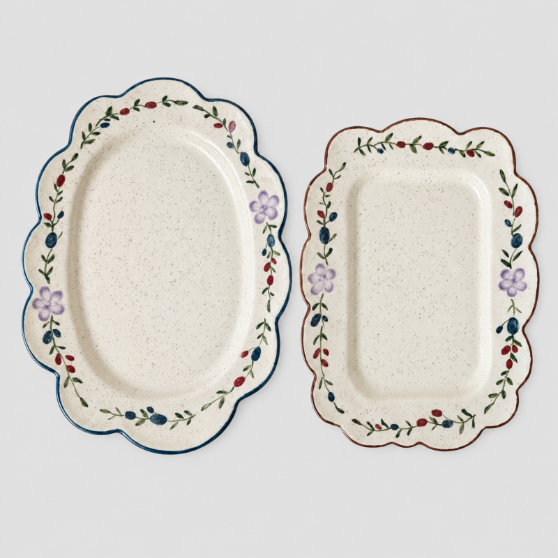 Floral Snack Plate