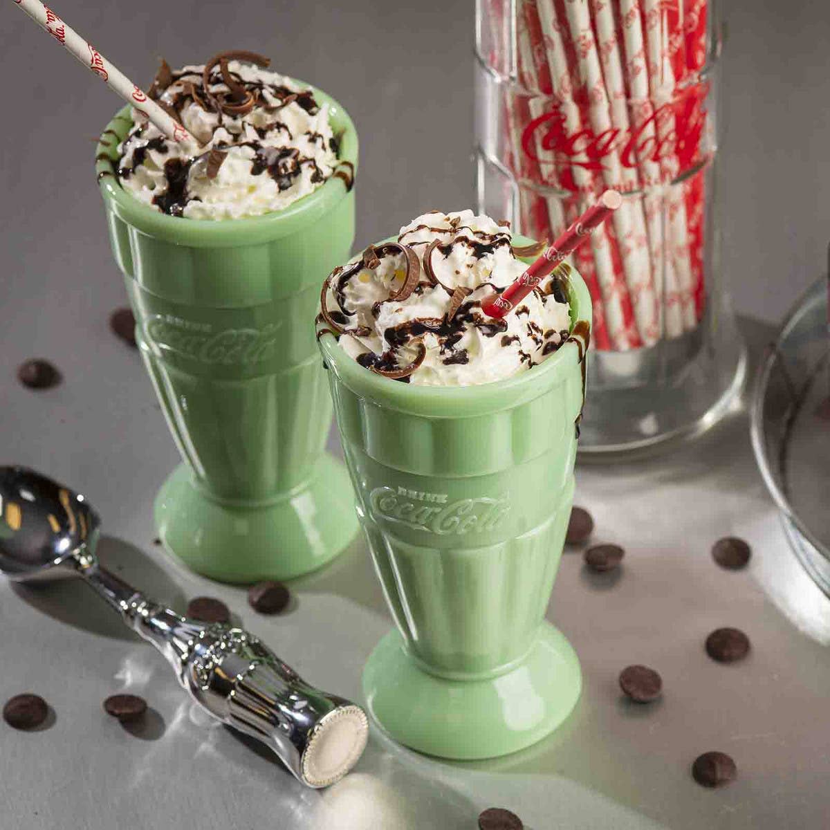 Coca-Cola Jadeite Malt Cup