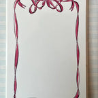 Bow card on a checkered background