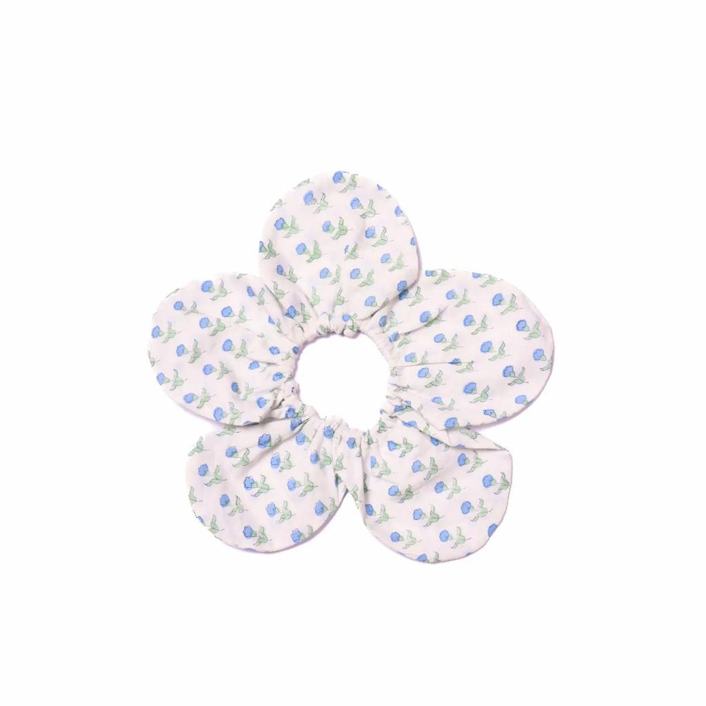 Floral patterned scrunchie on a white background