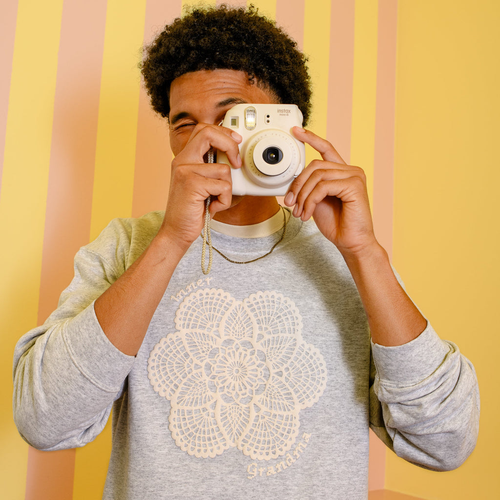 Puff Print Doily Sweatshirt