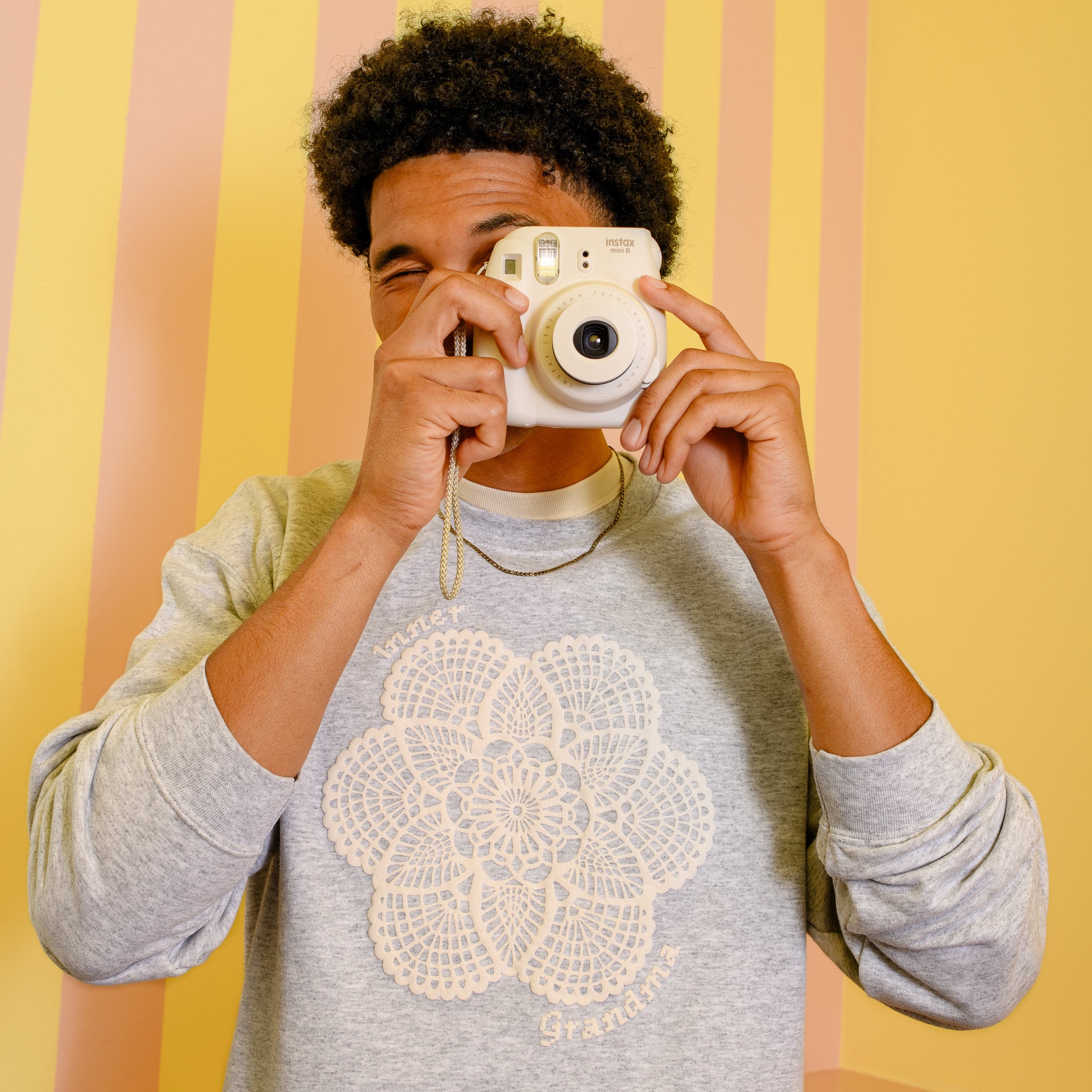 Puff Print Doily Sweatshirt