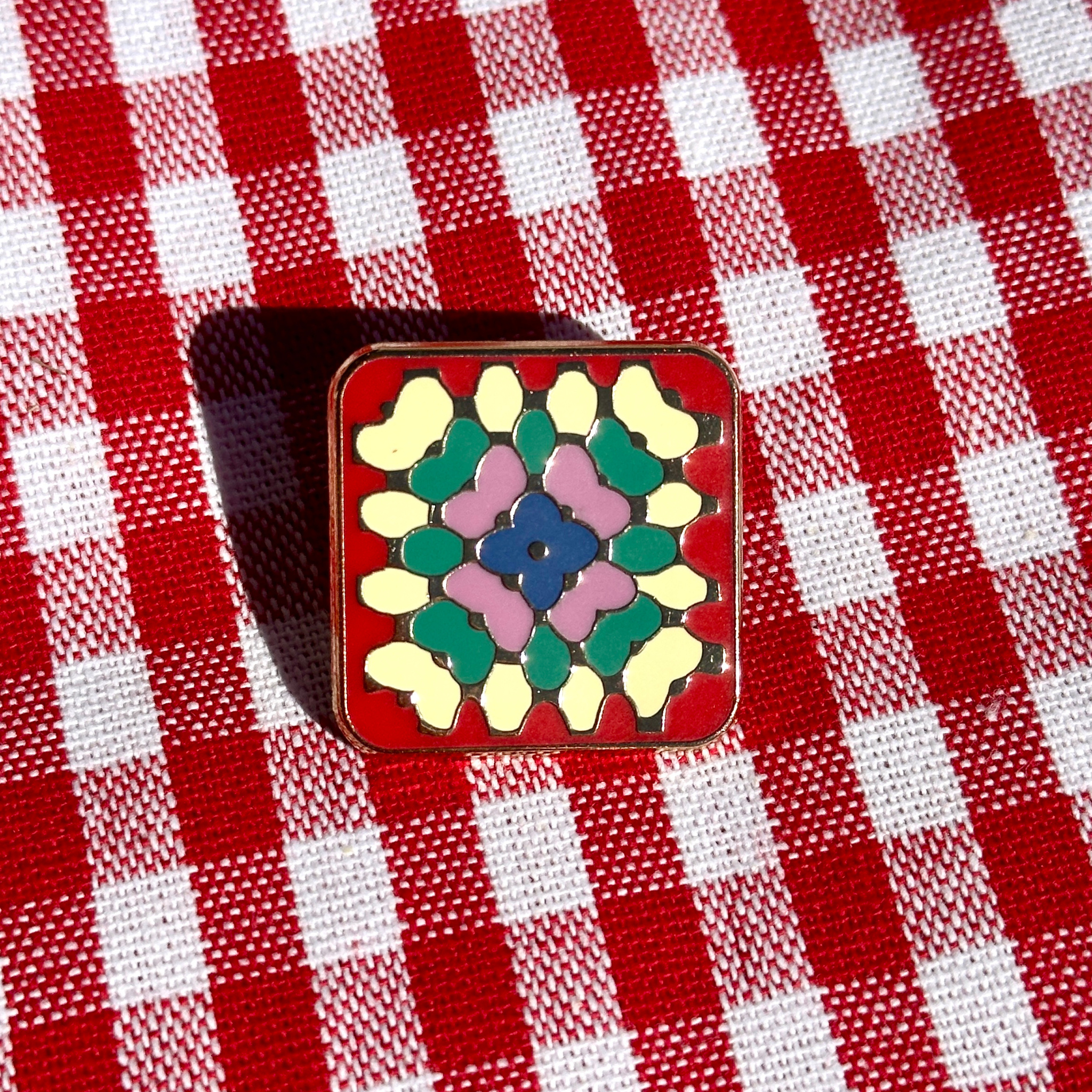 Grandma Square Pin