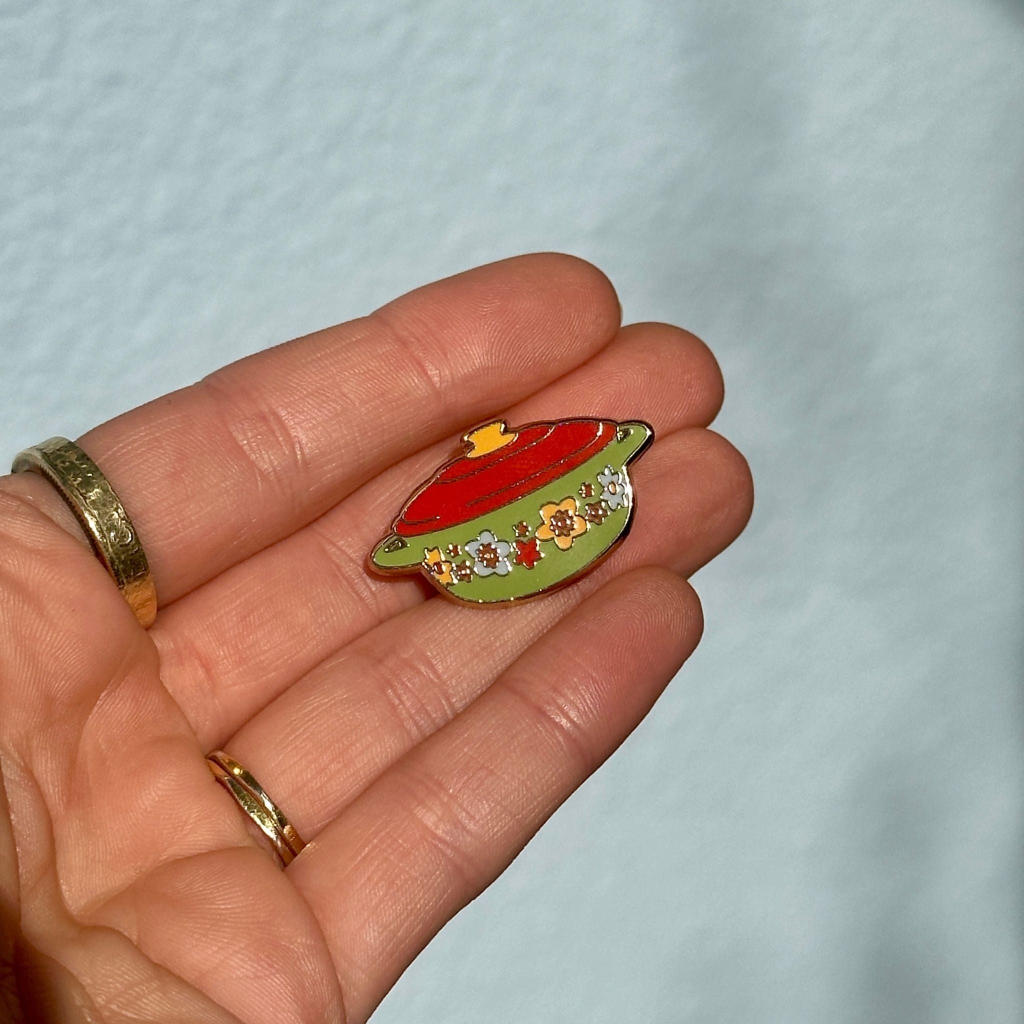 Hot Dish Enamel Pin