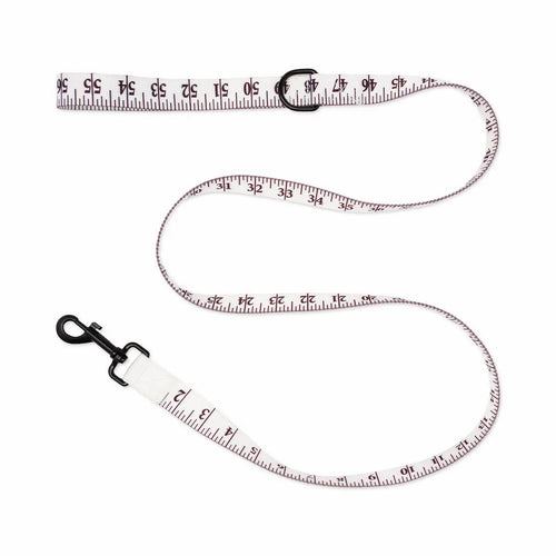 Measurement tape leash with measurement markings on a white background