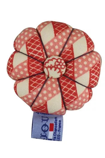 Sajou Pin and Needle Cushion - Red Lattice Fabric