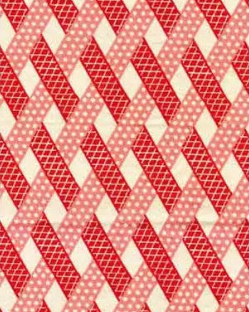 Sajou Pin and Needle Cushion - Red Lattice Fabric