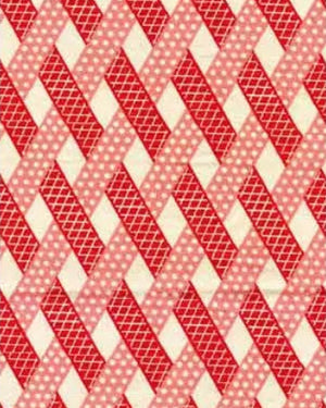 Sajou Pin and Needle Cushion - Red Lattice Fabric