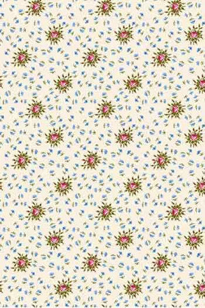 Floral pattern with small flowers on a beige background
