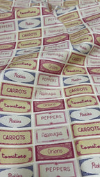 Edith Vintage Recipe Canvas Fabric