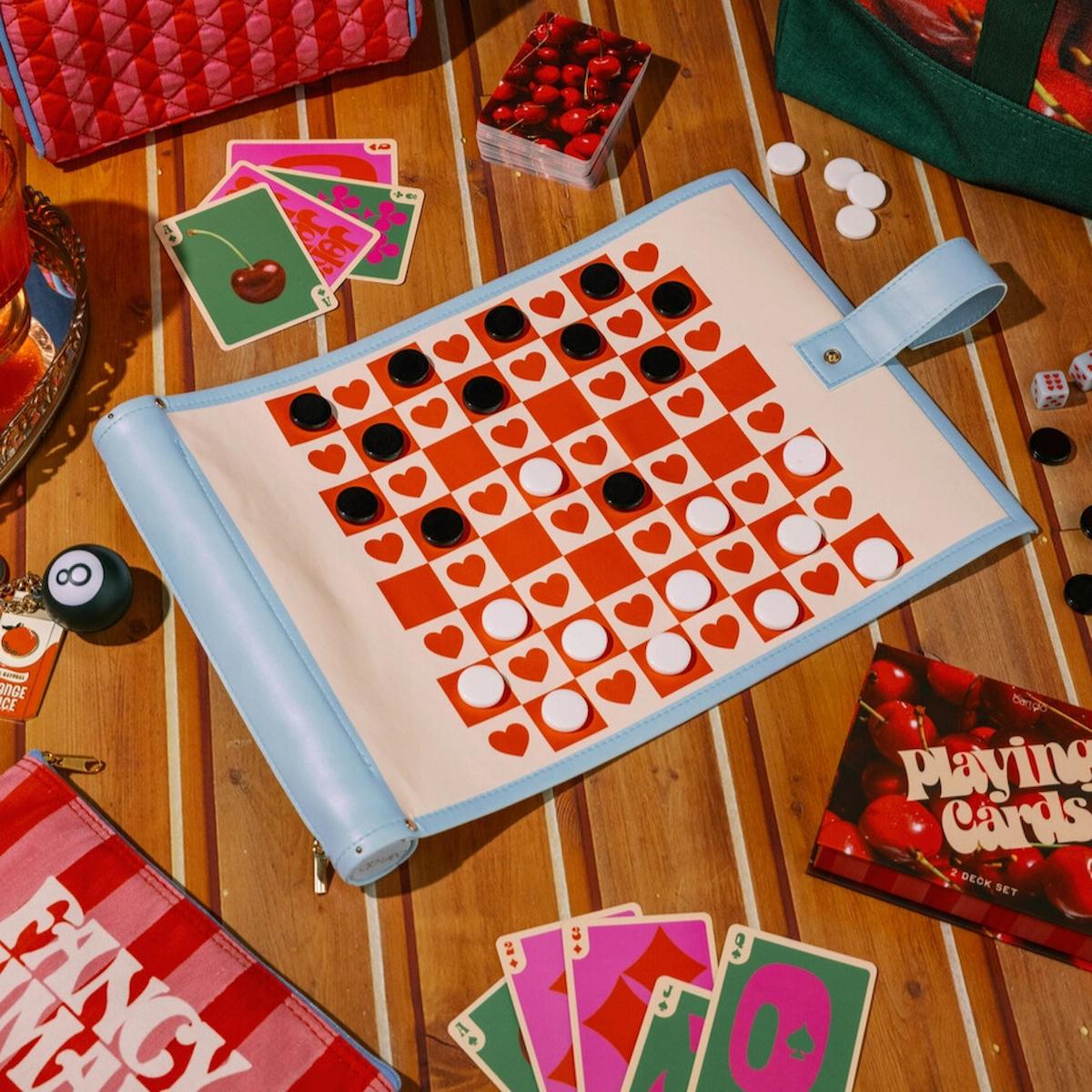 Ban.do Checkered Hearts Roll Up 3-in-1 Game