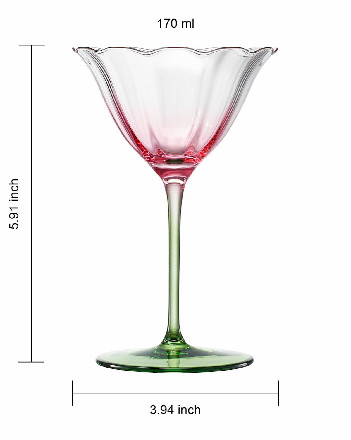 Tulip-Shaped Champagne Coupe Glasses