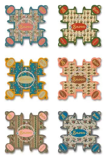 Sajou Six Thread Storage Cards - Carbourg