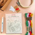 Letter Party Stick and Stitch Embroidery Kit