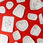 Letter Party Stick and Stitch Embroidery Kit