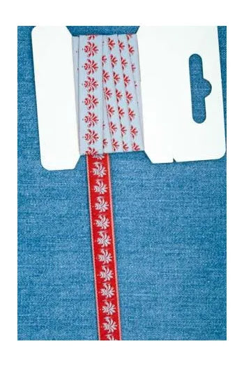 Sajou Woven Ribbon Red-Sky Blue - Comptoir Motif 05